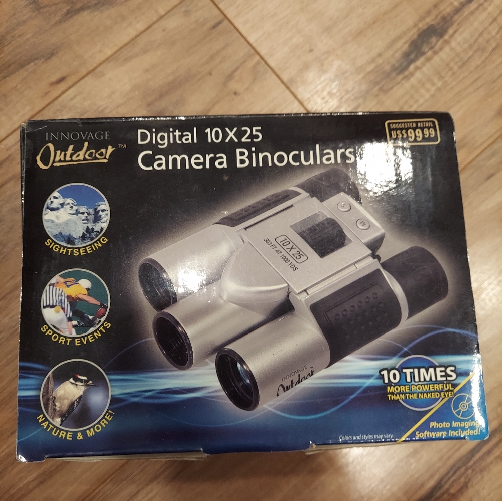 Innovage Outdoor 10x25 Digital Camera Binoculars Open box See photos